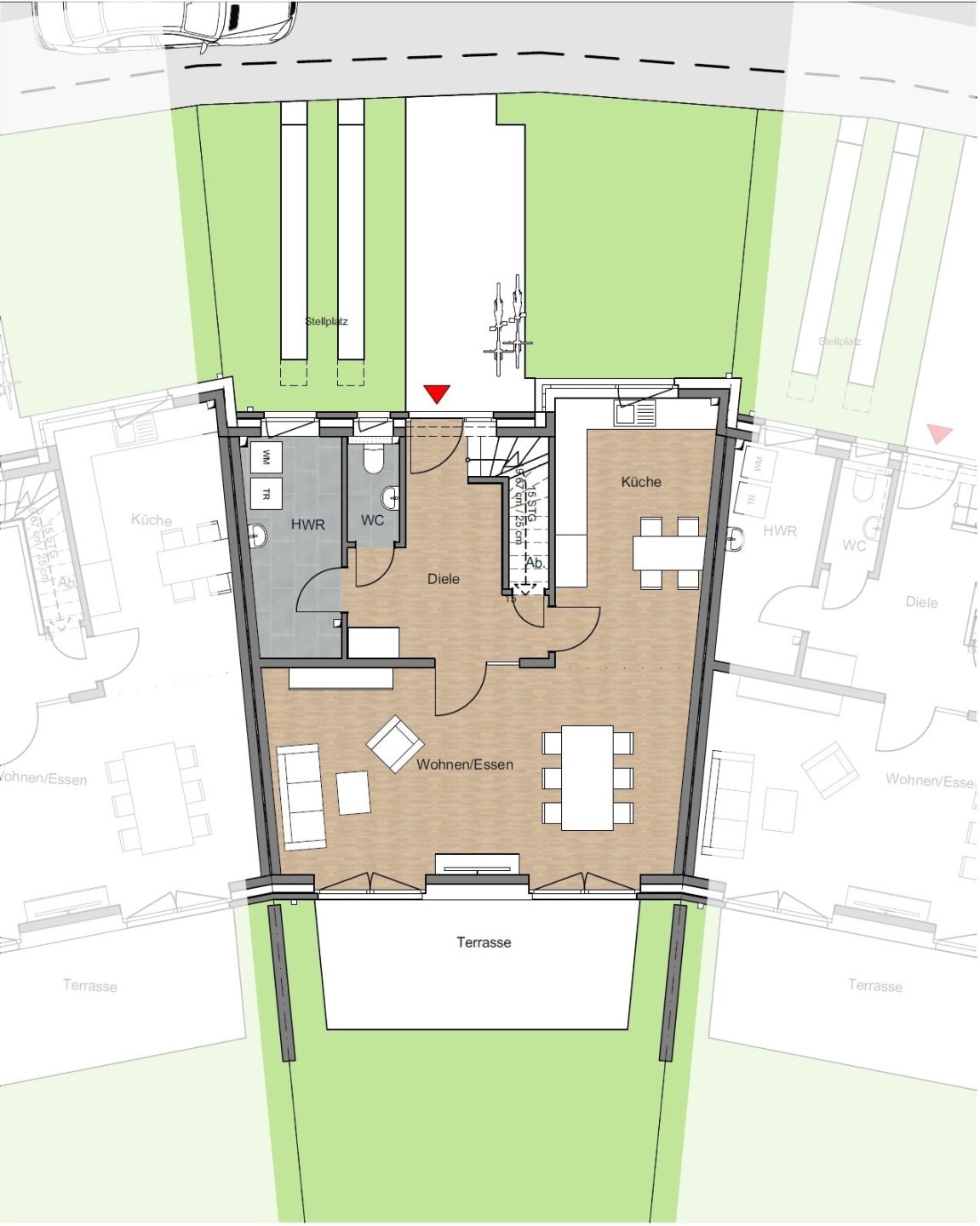 Letzte Chance! Reihenhaus in der goldenen Mitte inkl. Garage in Borken-Hovesath! (A.03)