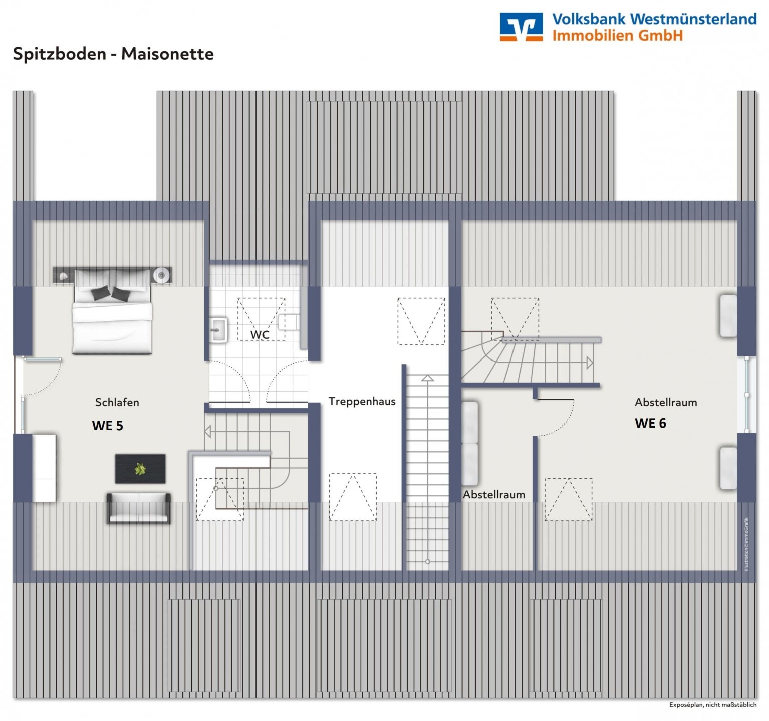 Dachterrasse mit City-Blick: 3-Z.-Maisonettewohnung mit Kellerraum und Aufzug in Borken! (WHG 6)