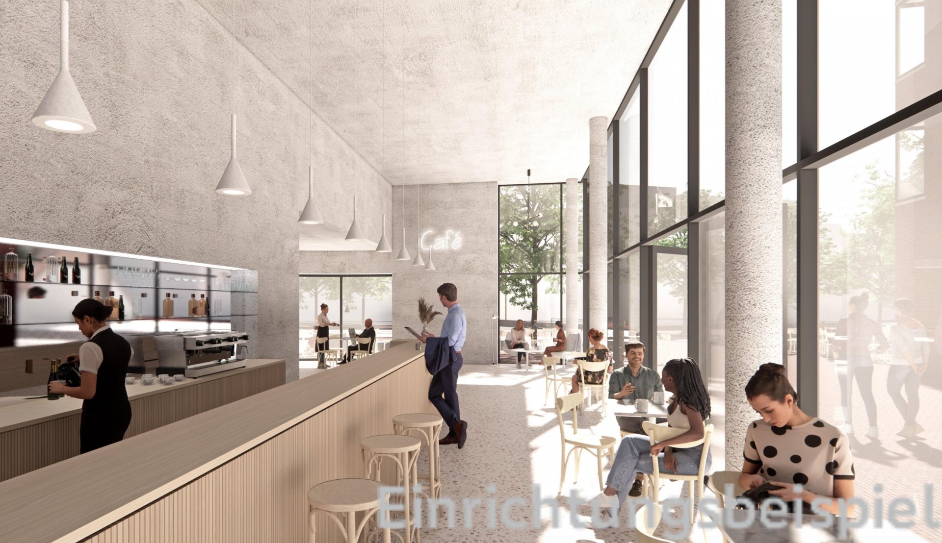 Neubau-Gastronomie im Haus „Aa-Terrassen“: Exklusives Wohn- und Geschäftshaus im Mühlenareal in Bork