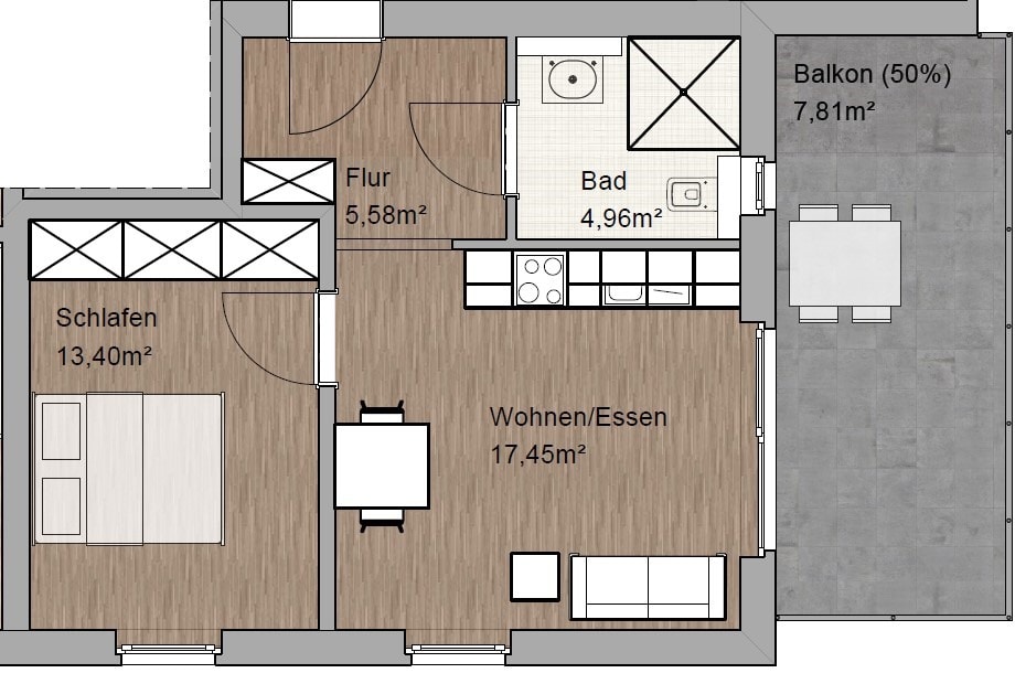 Neubau! Hochwertige Obergeschosswohnung mit Balkon in zentraler Lage von Haltern am See!