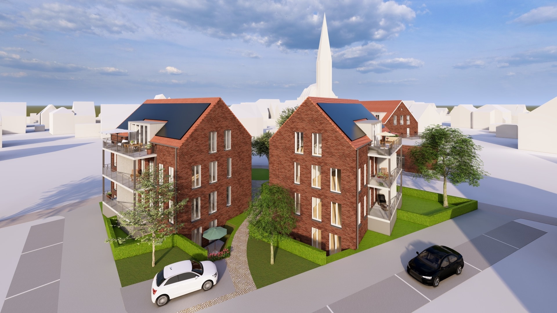 Neubau! Zwei moderne Wohnhäuser mit 12 hochwertigen Eigentumswohnungen in Seppenrade Dorfmitte